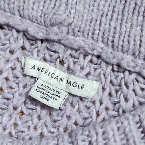 American Eagle Cozy Knit Lavender Sweater in Lavender Oversize XL - Picture 3 of 8